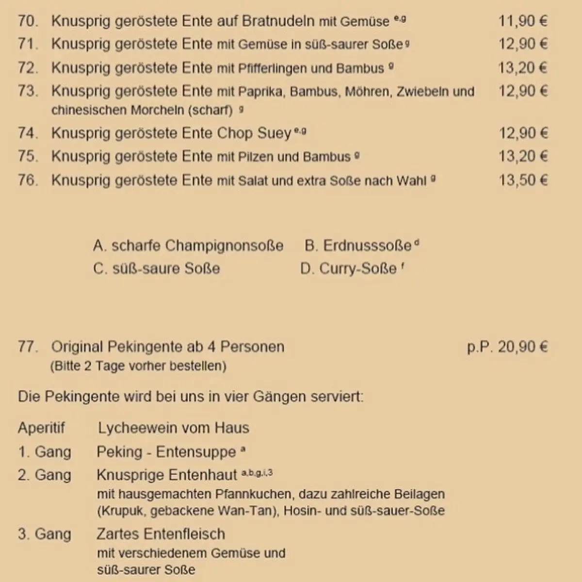 Speisekarte photo 1