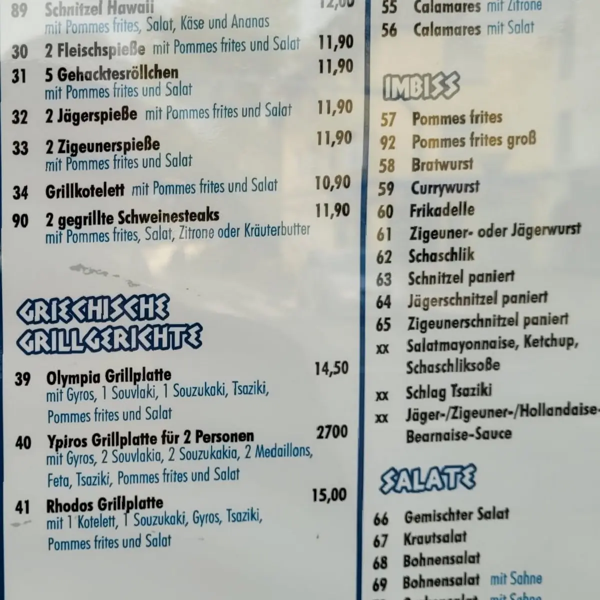 Speisekarte photo 2