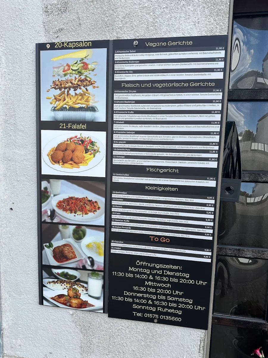Speisekarte, Persische Küche