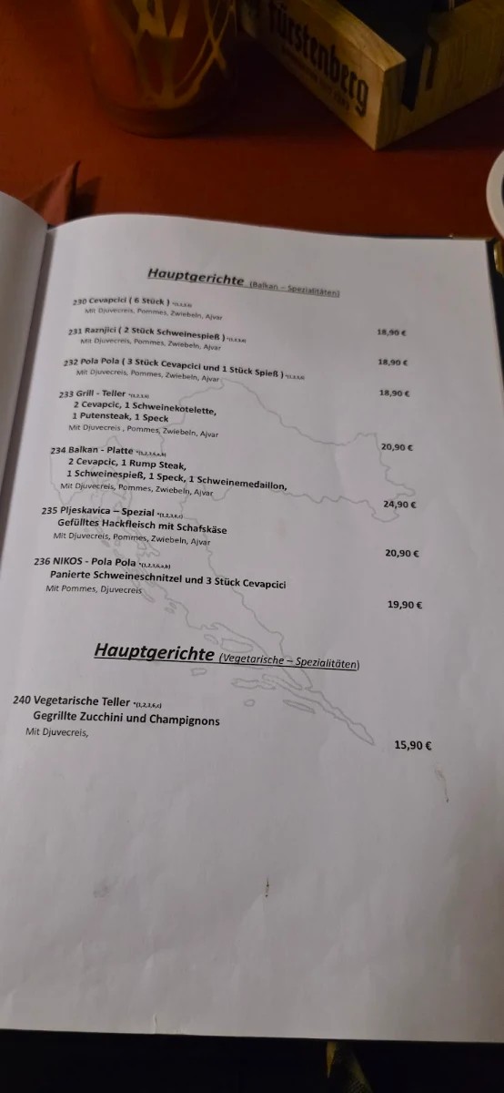 Speisekarte photo 2
