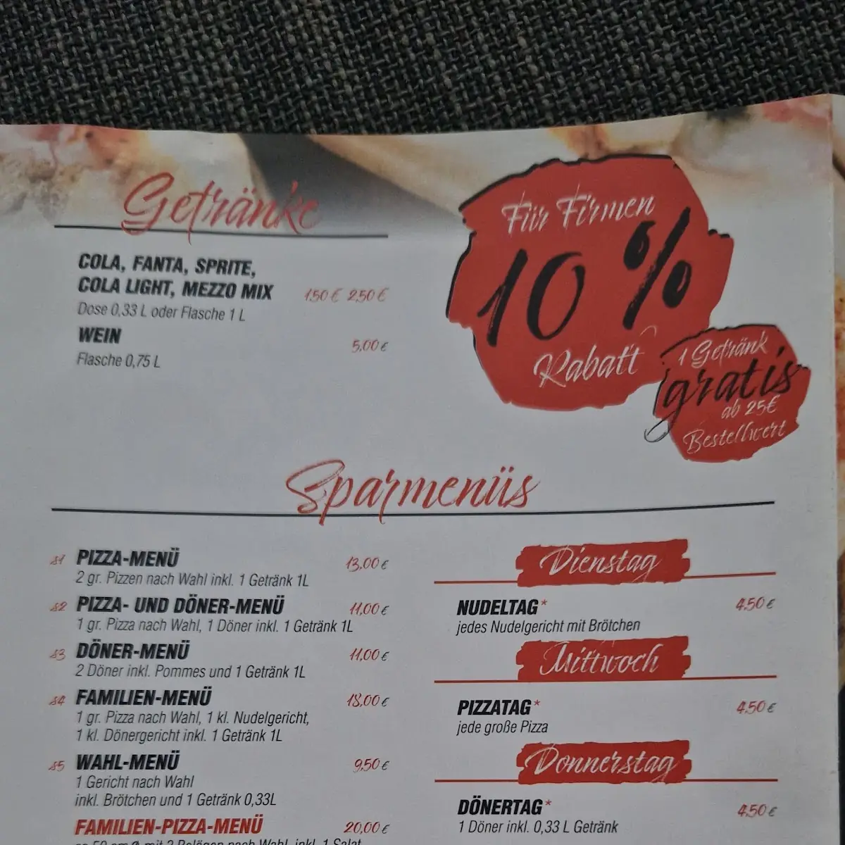 Speisekarte photo 3