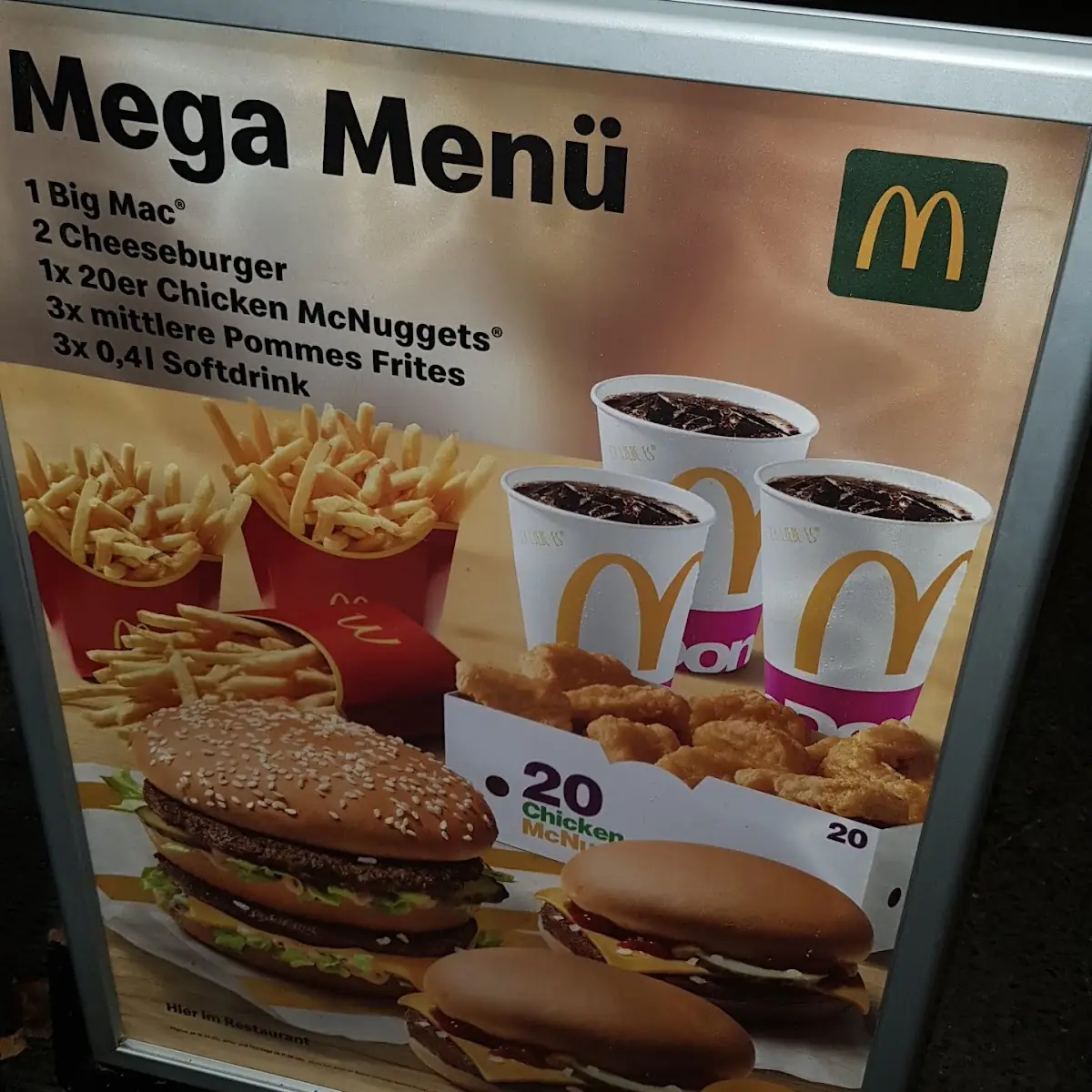 Speisekarte, McDonald's