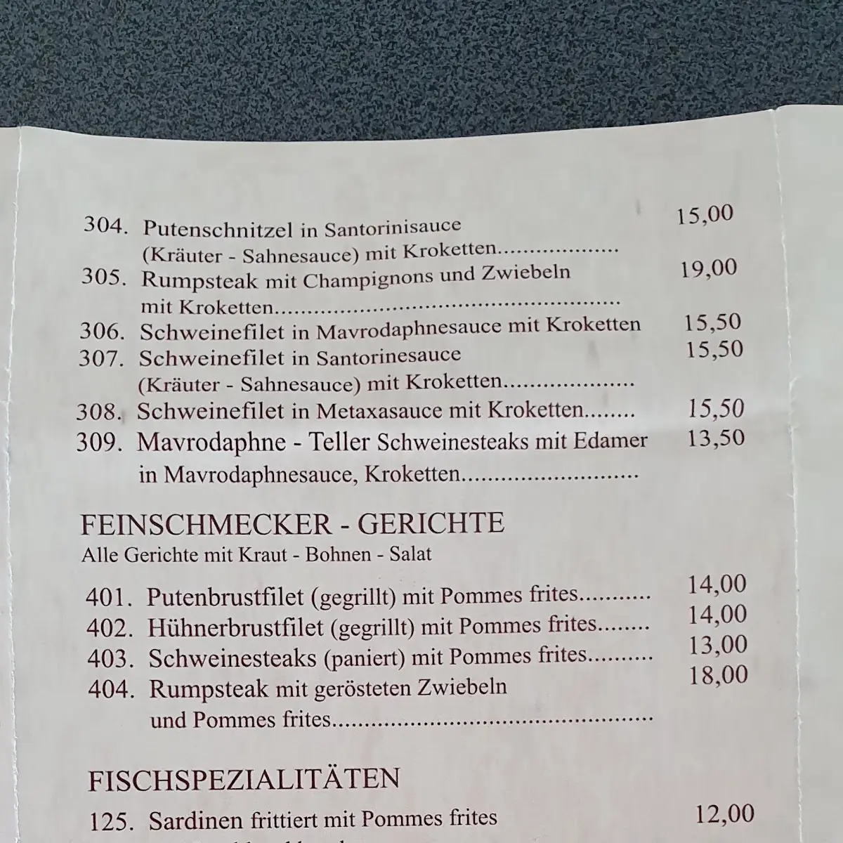 Speisekarte photo 3