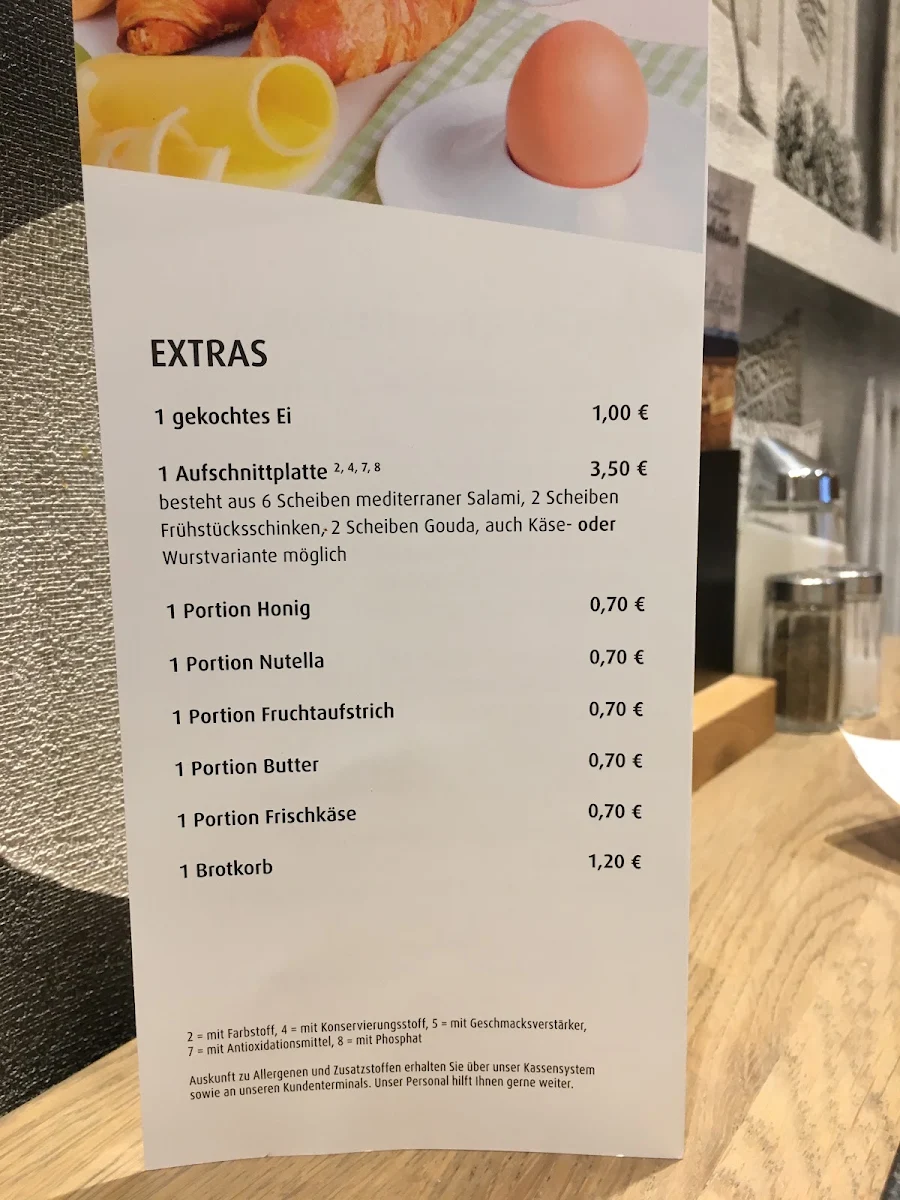 Speisekarte, Der Beck