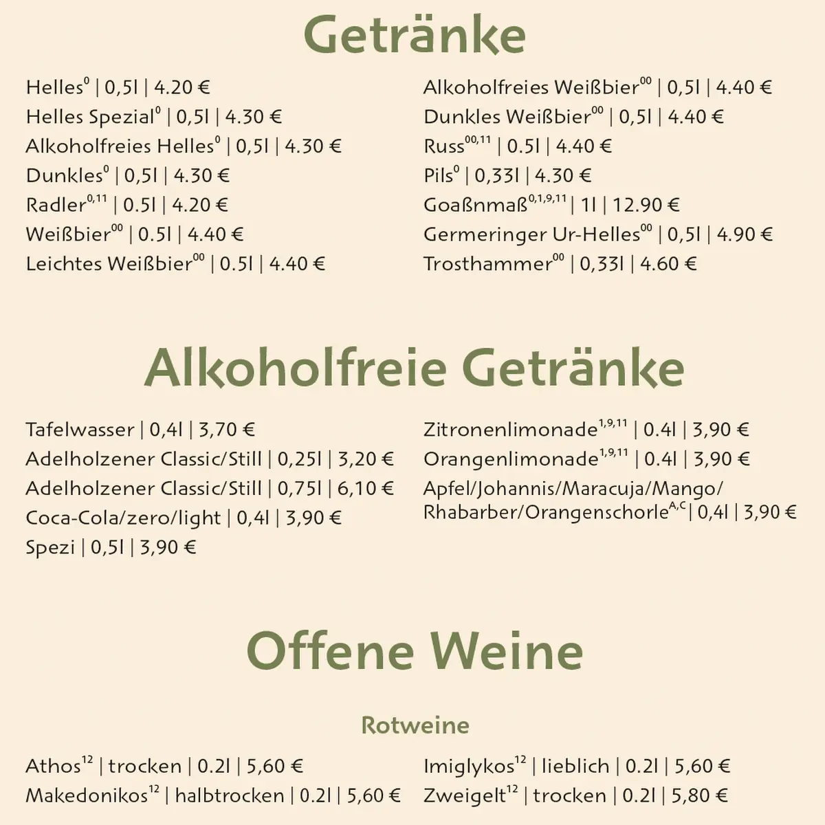 Speisekarte photo 2