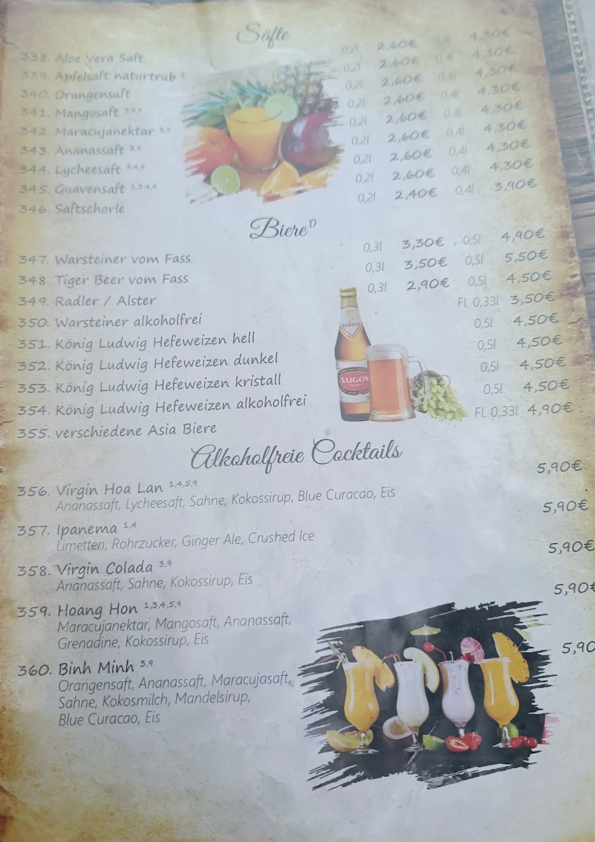Speisekarte, Hoa Lan