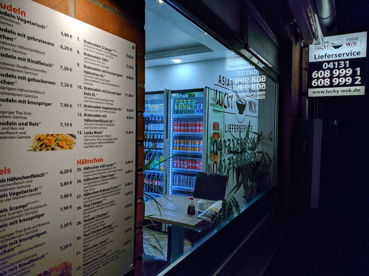 Speisekarte, Lucky Wok Lieferservice
