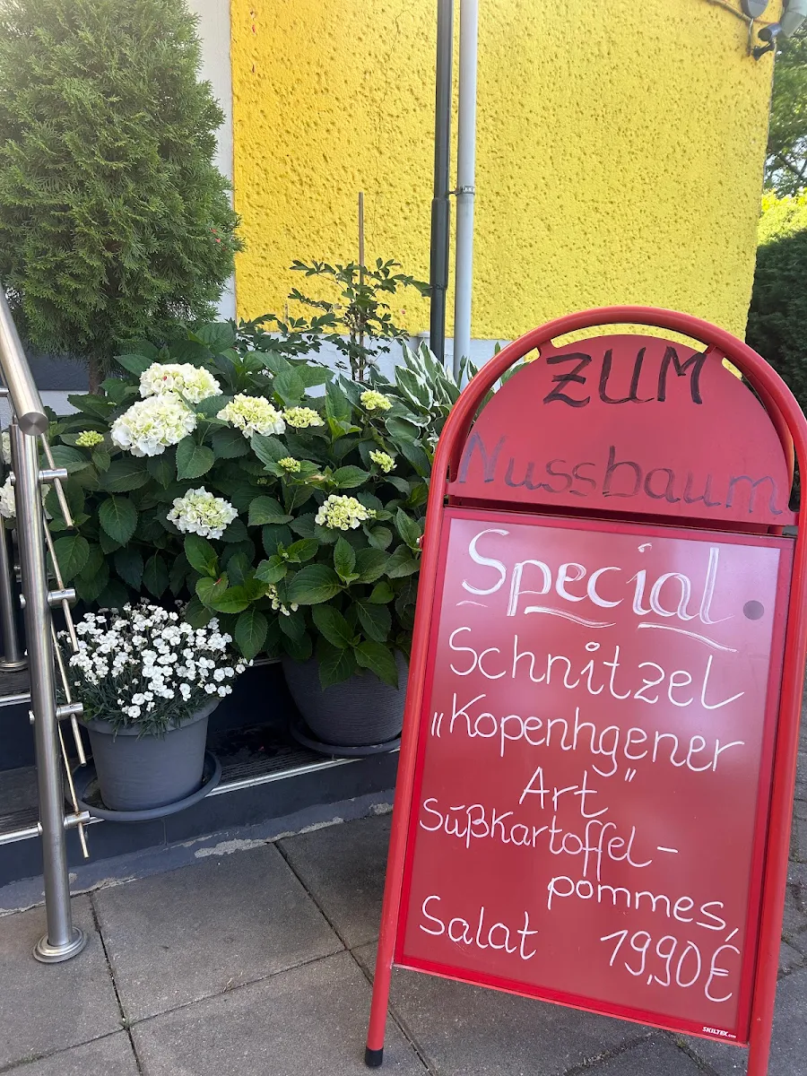 Speisekarte, Gaststätte zum Nußbaum