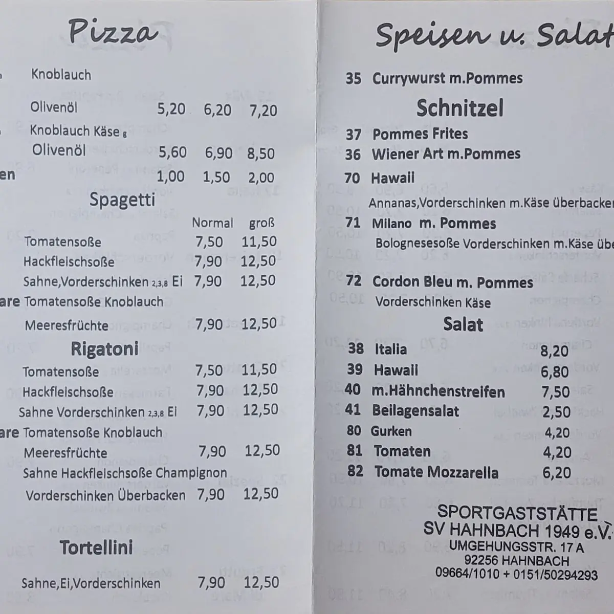 Speisekarte photo 2