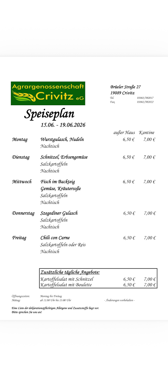 Speisekarte photo 1
