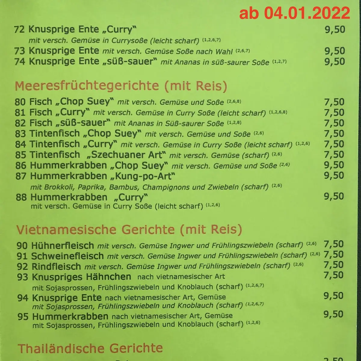 Speisekarte photo 5
