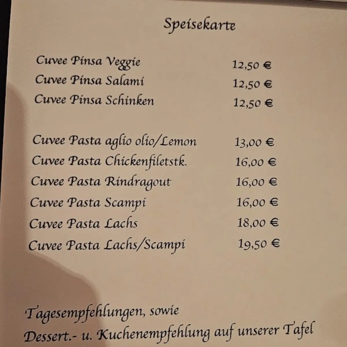Speisekarte photo 2