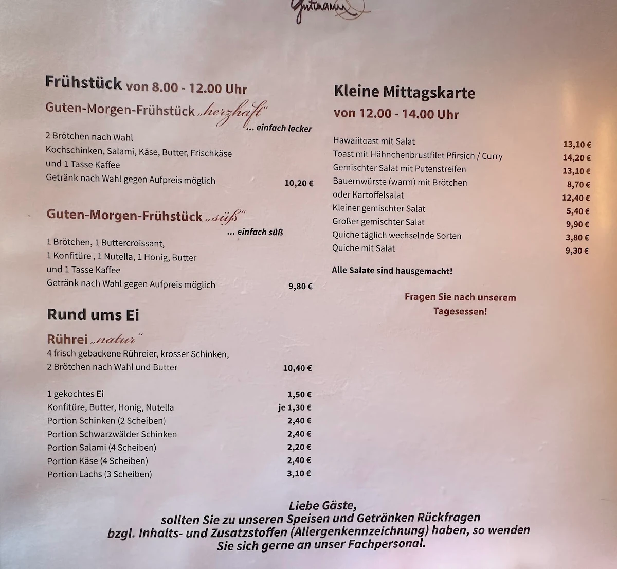 Speisekarte photo 7