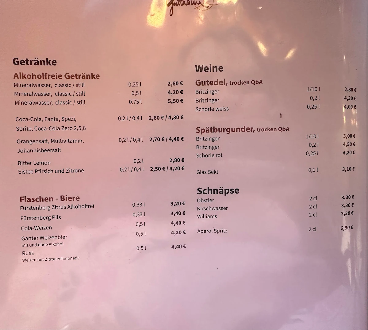Speisekarte photo 8