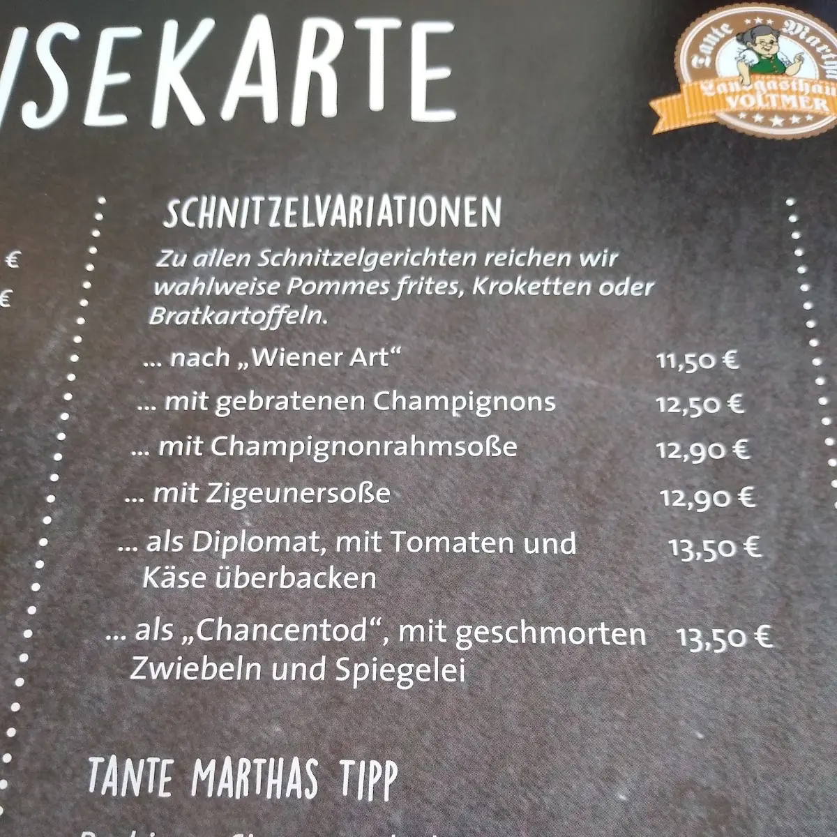 Speisekarte photo 2