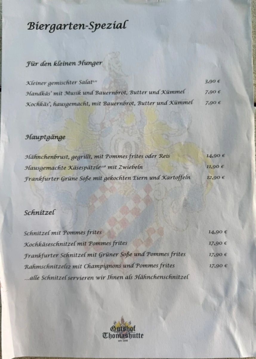 Speisekarte photo 2