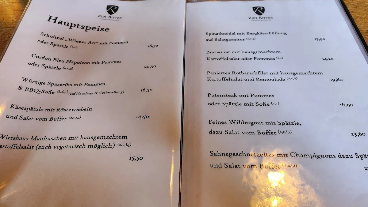Speisekarte photo 2