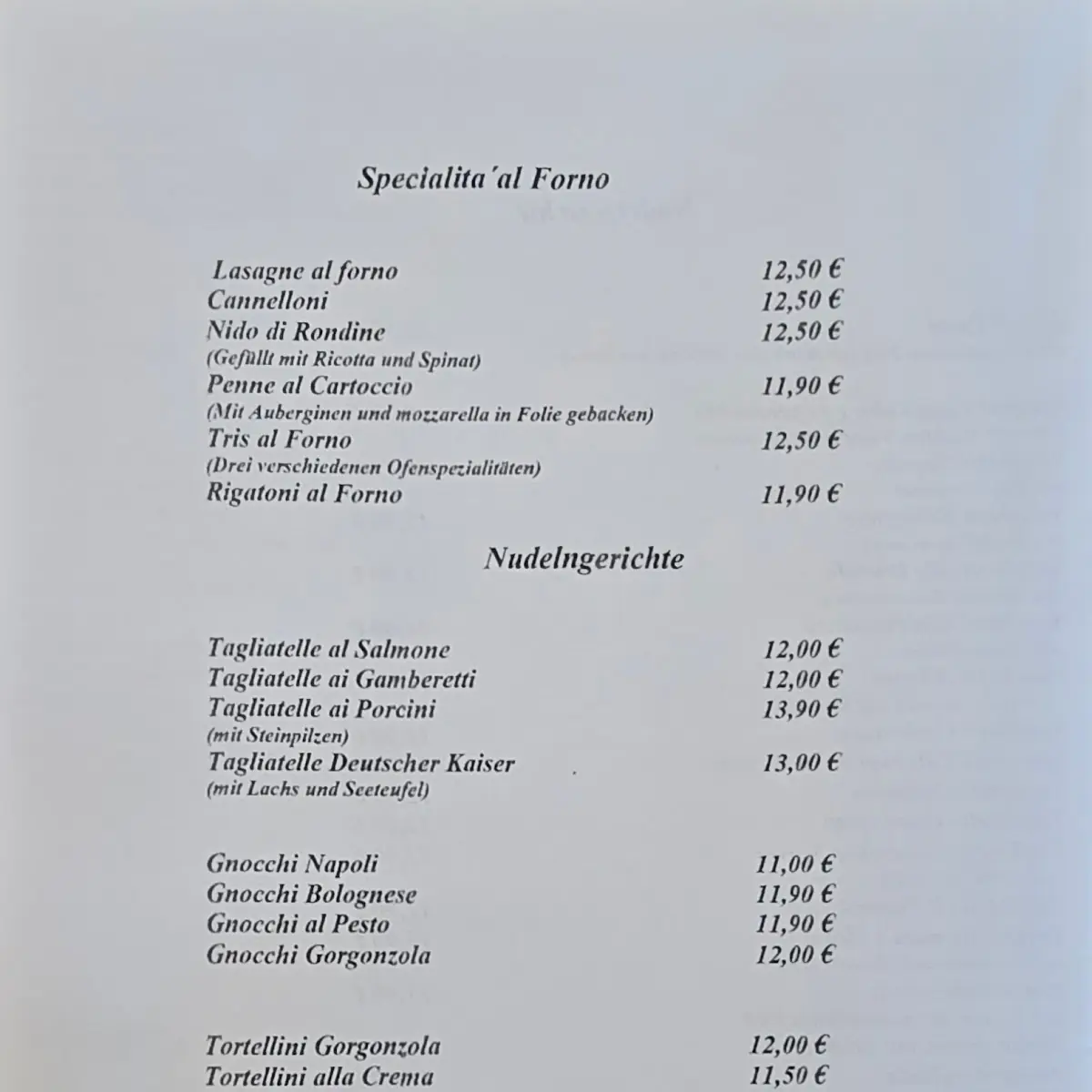 Speisekarte photo 2