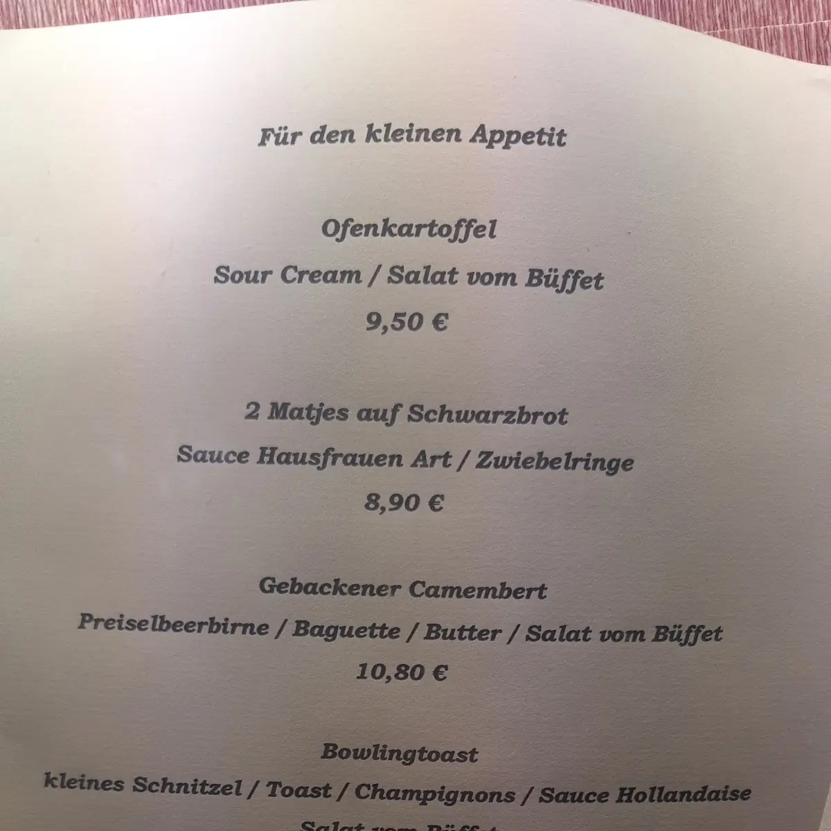 Speisekarte photo 2
