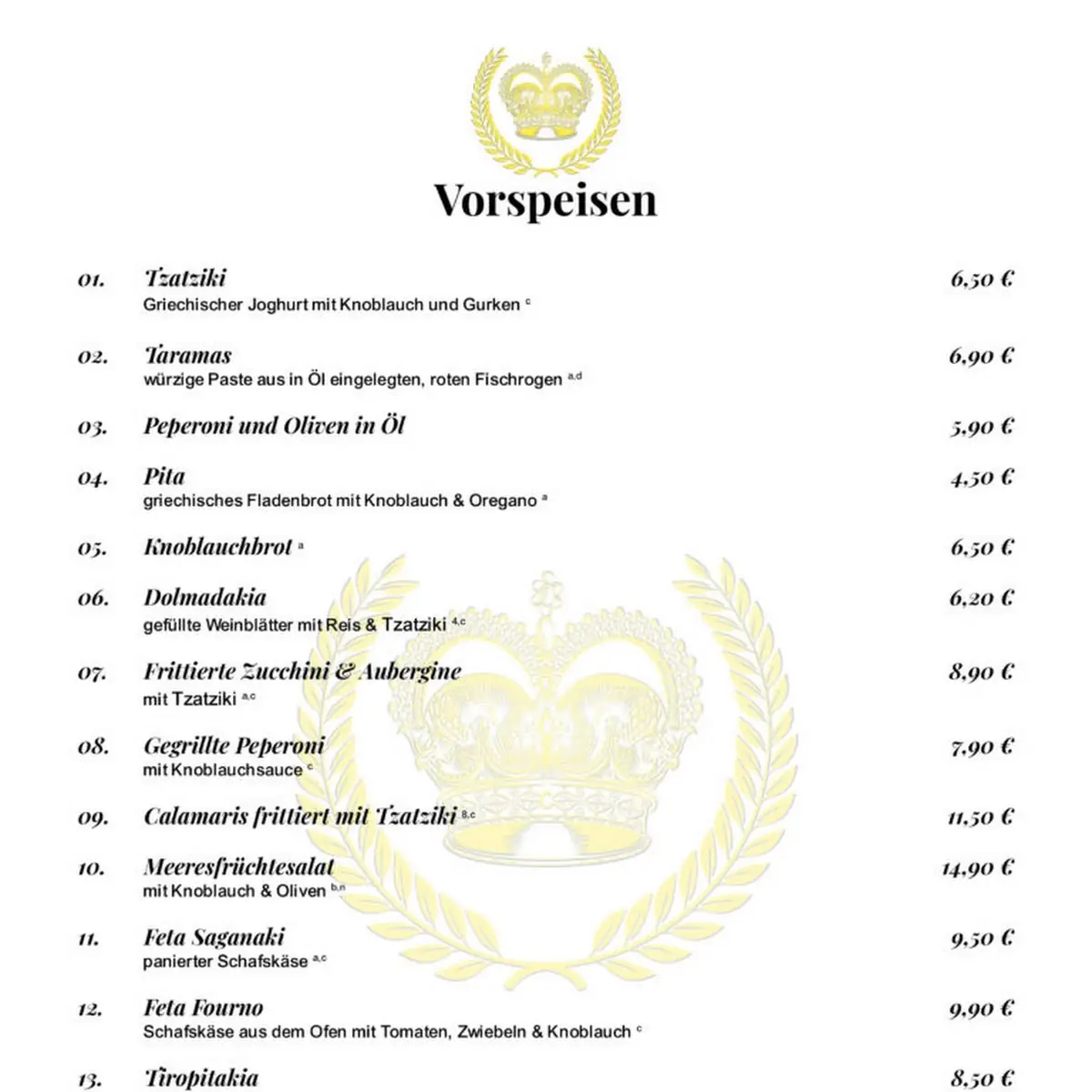 Speisekarte photo 2