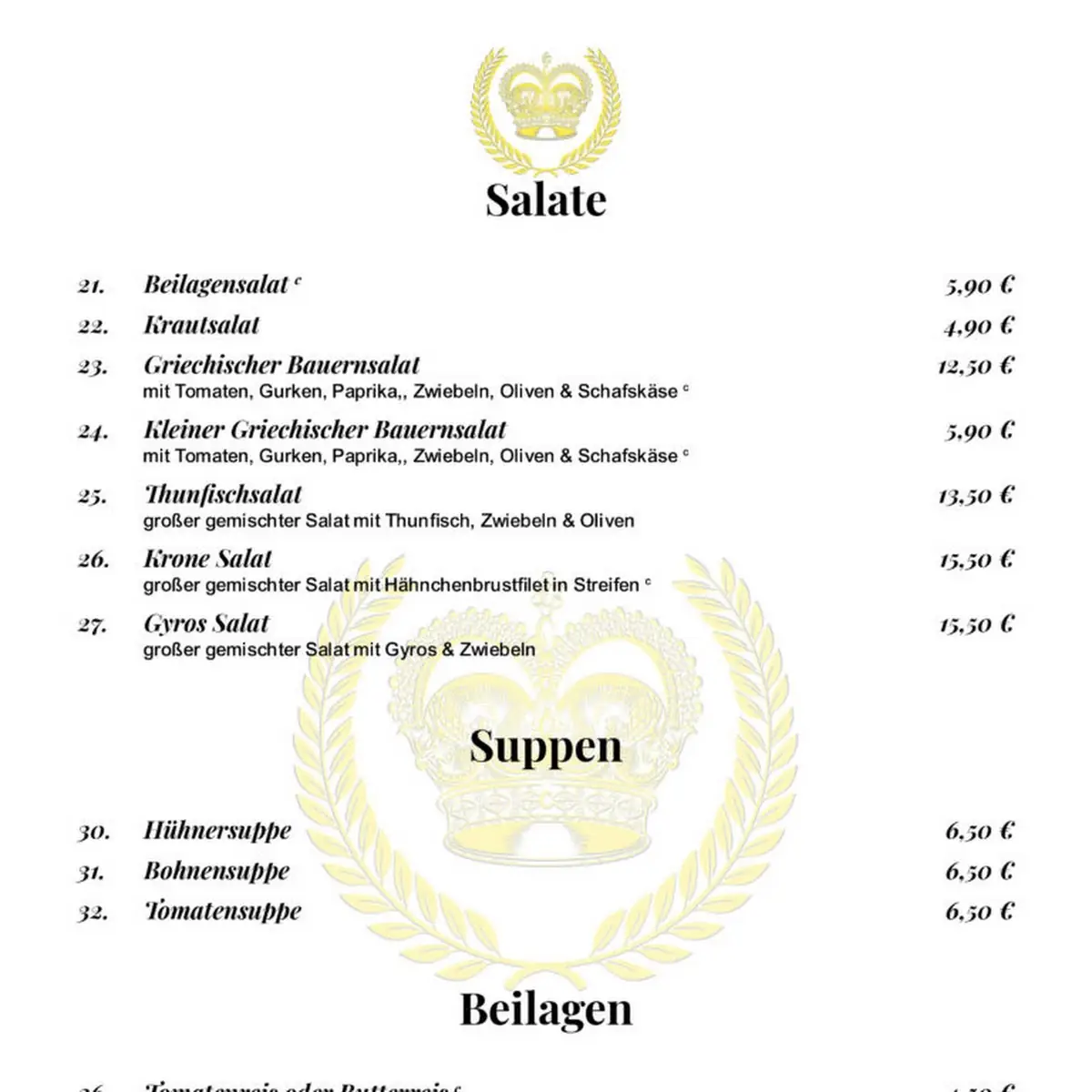 Speisekarte photo 5