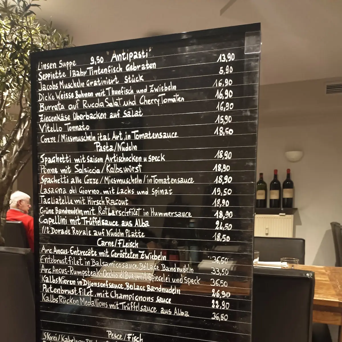 Speisekarte, Via Veneto Ristorante Pizzeria Inh. Via Veneto GmbH