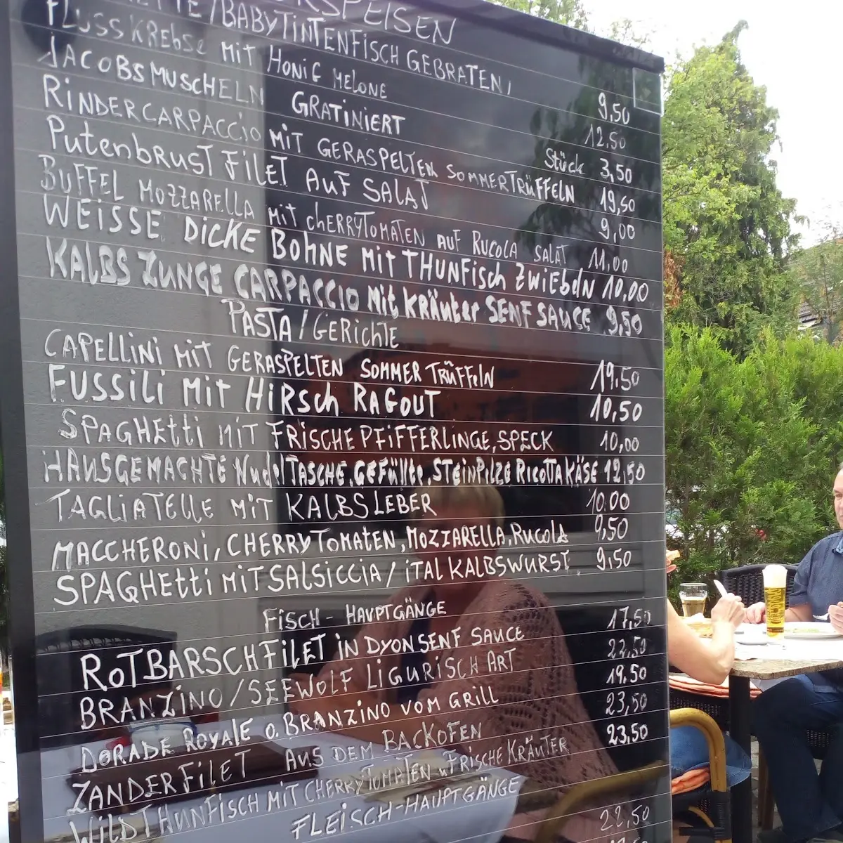 Speisekarte, Via Veneto Ristorante Pizzeria Inh. Via Veneto GmbH