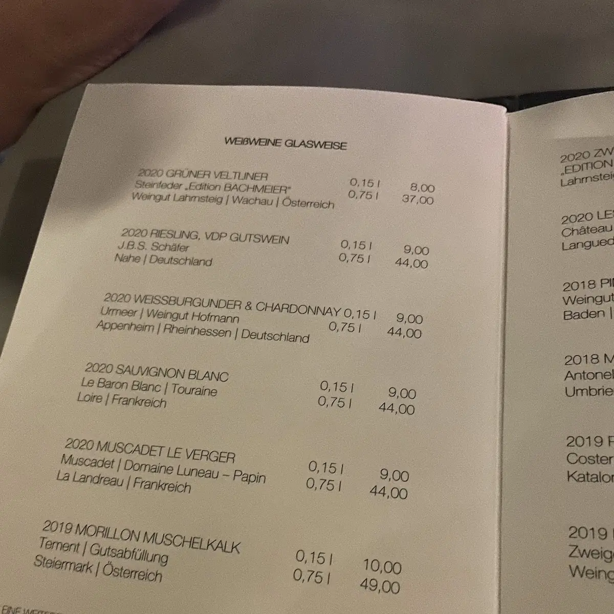 Speisekarte photo 1