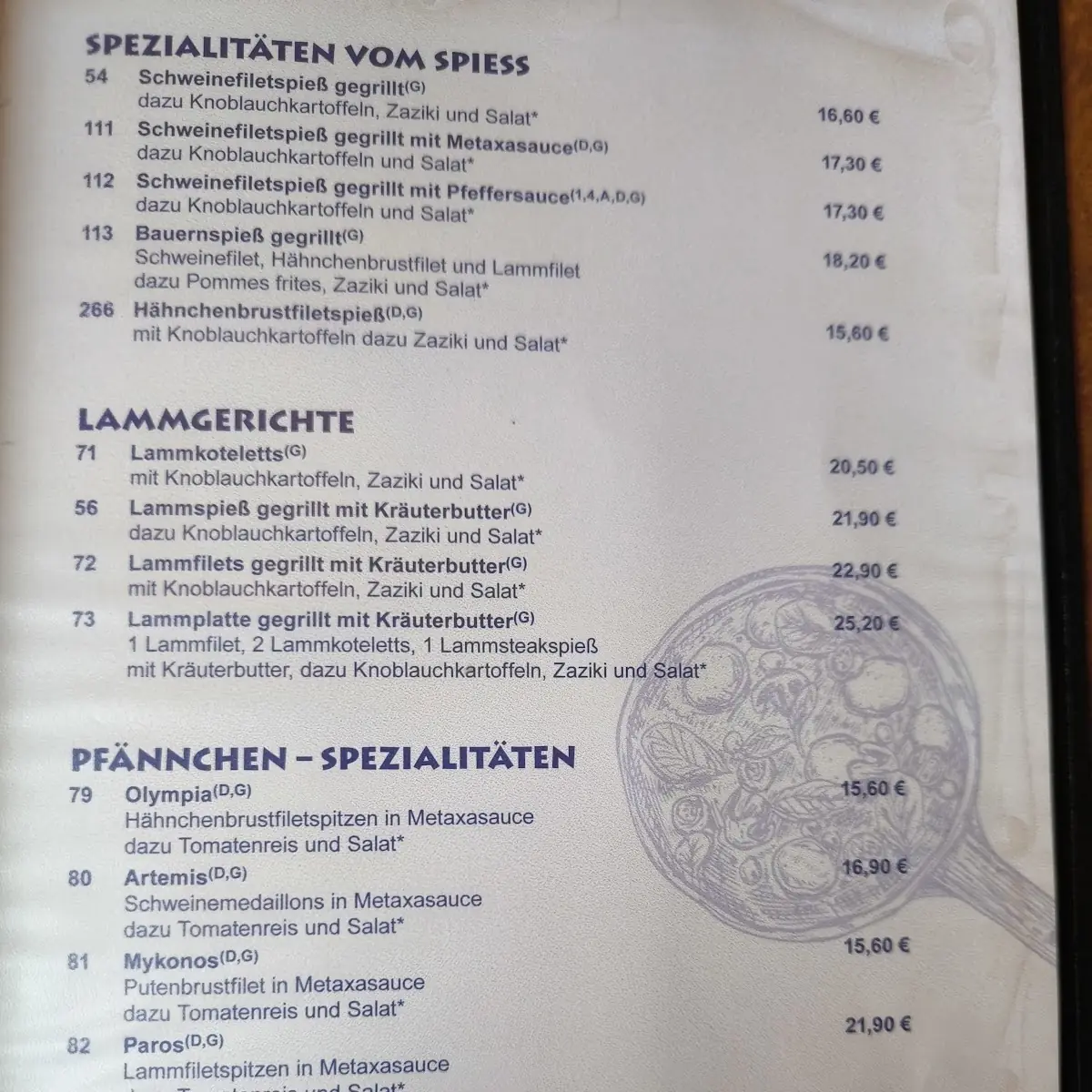Speisekarte photo 1
