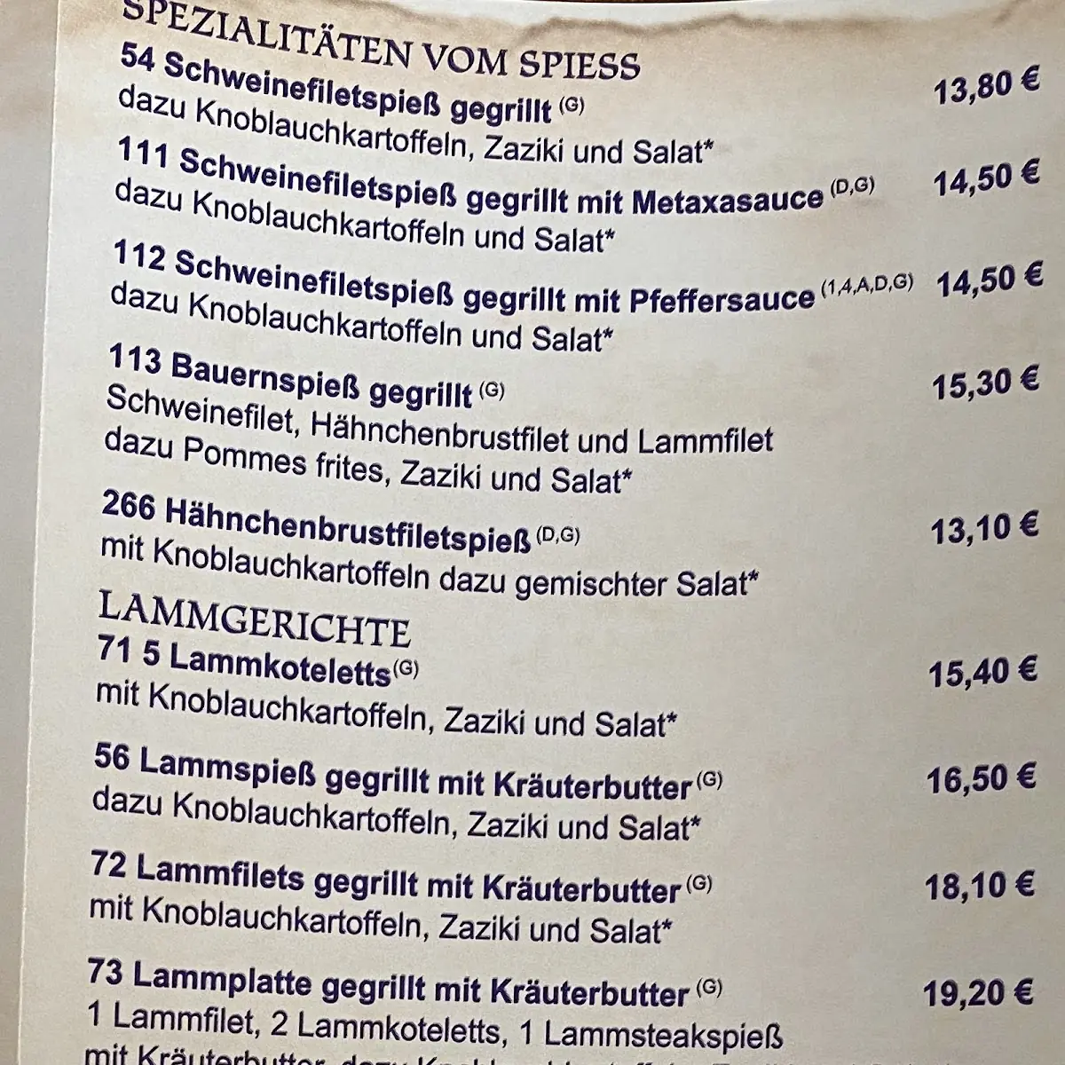 Speisekarte photo 6