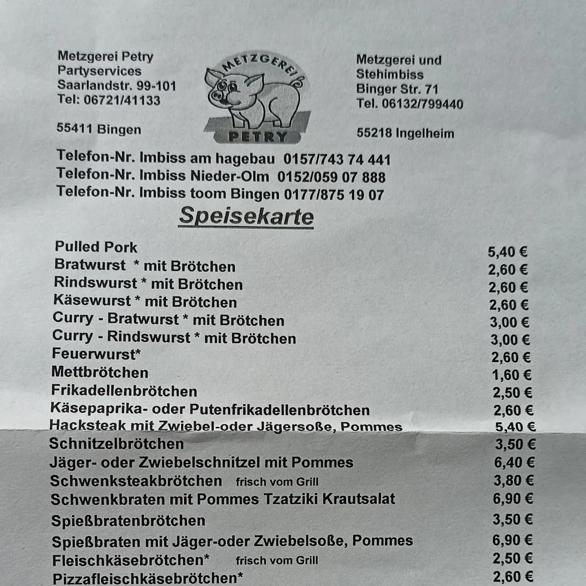 Speisekarte photo 2