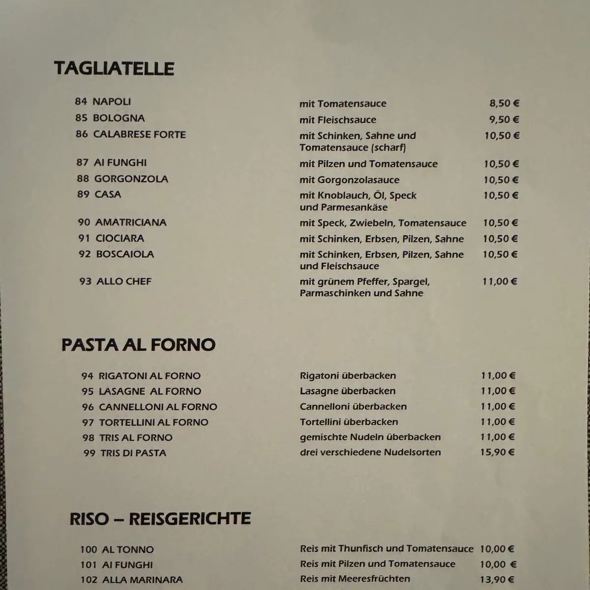 Speisekarte photo 1