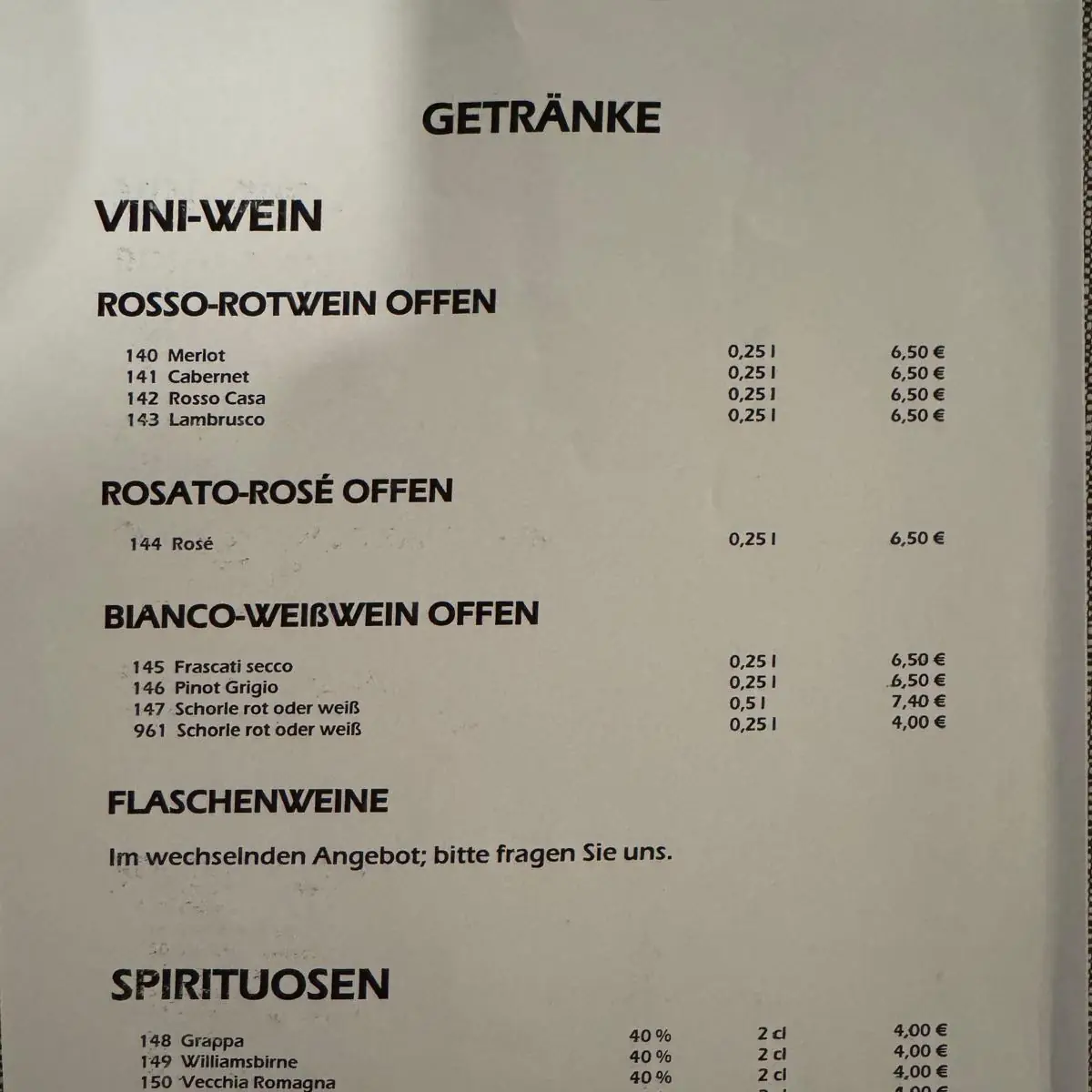 Speisekarte photo 5