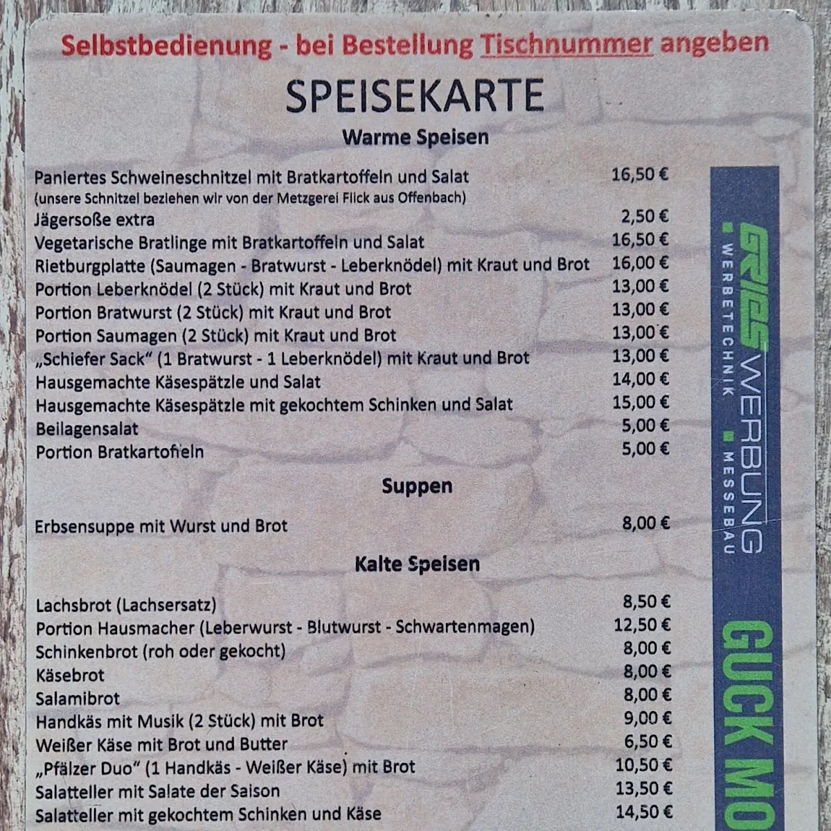 Speisekarte photo 2