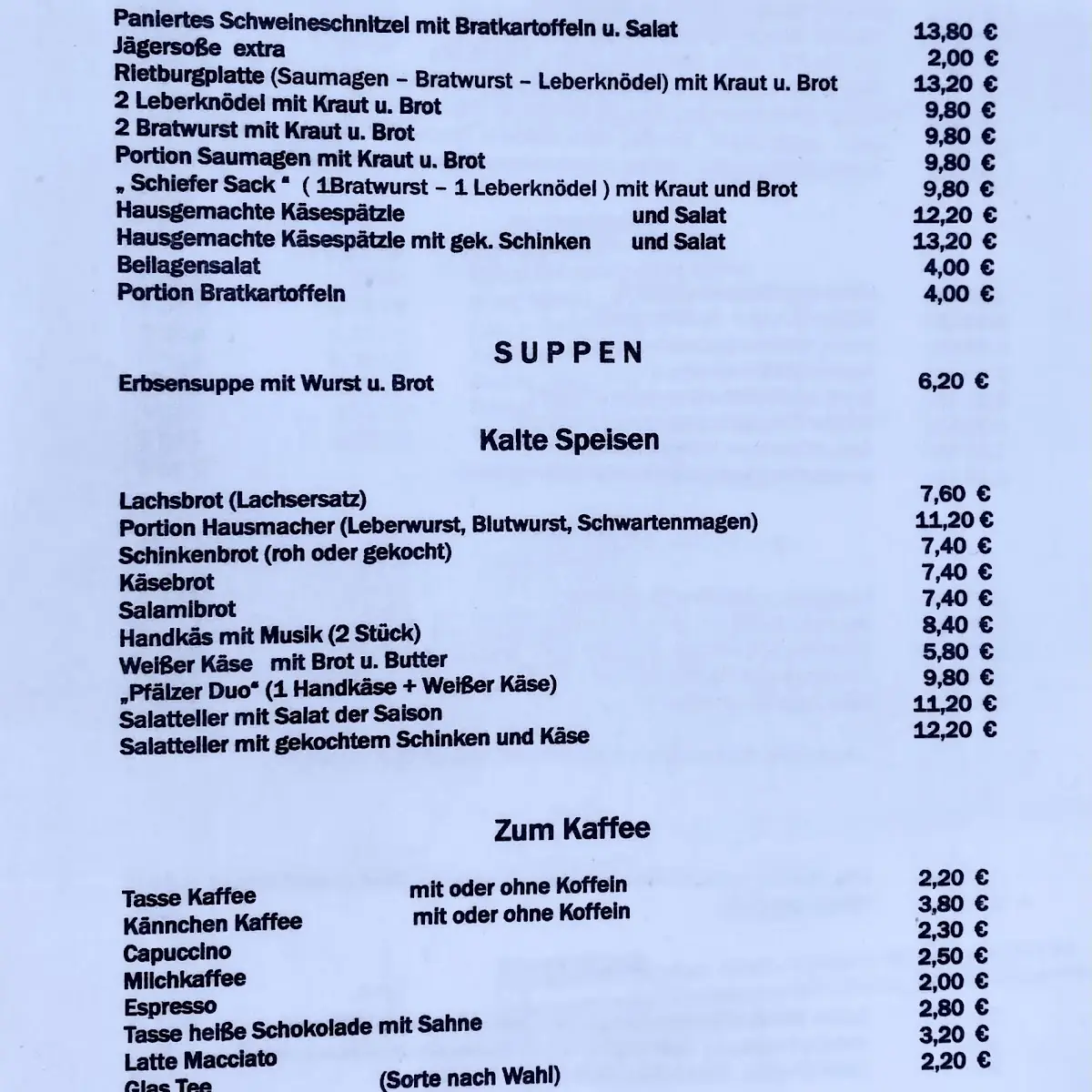 Speisekarte photo 4