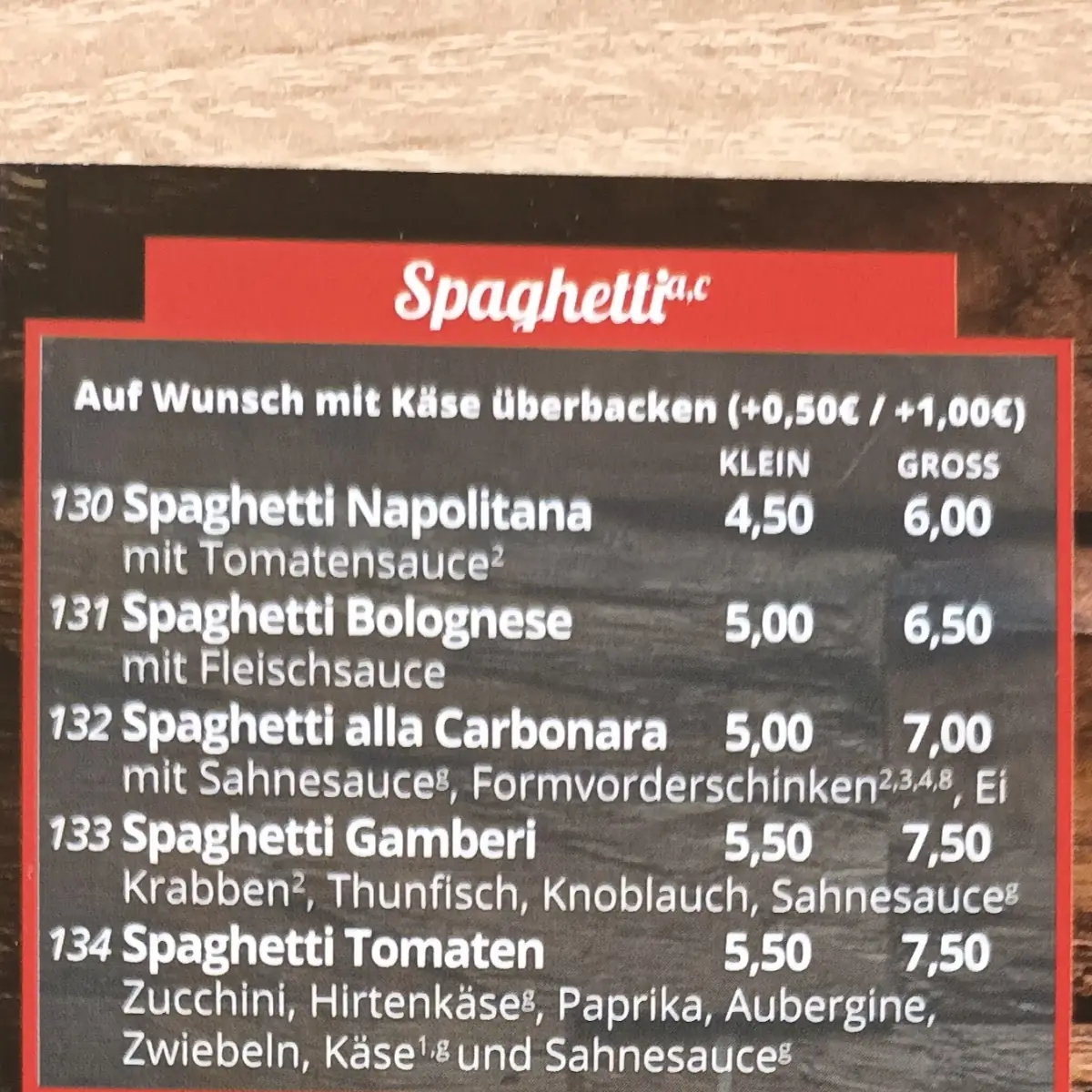 Speisekarte photo 3