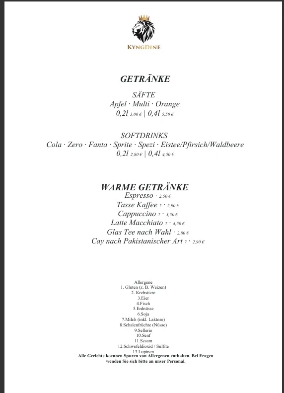 Speisekarte photo 2