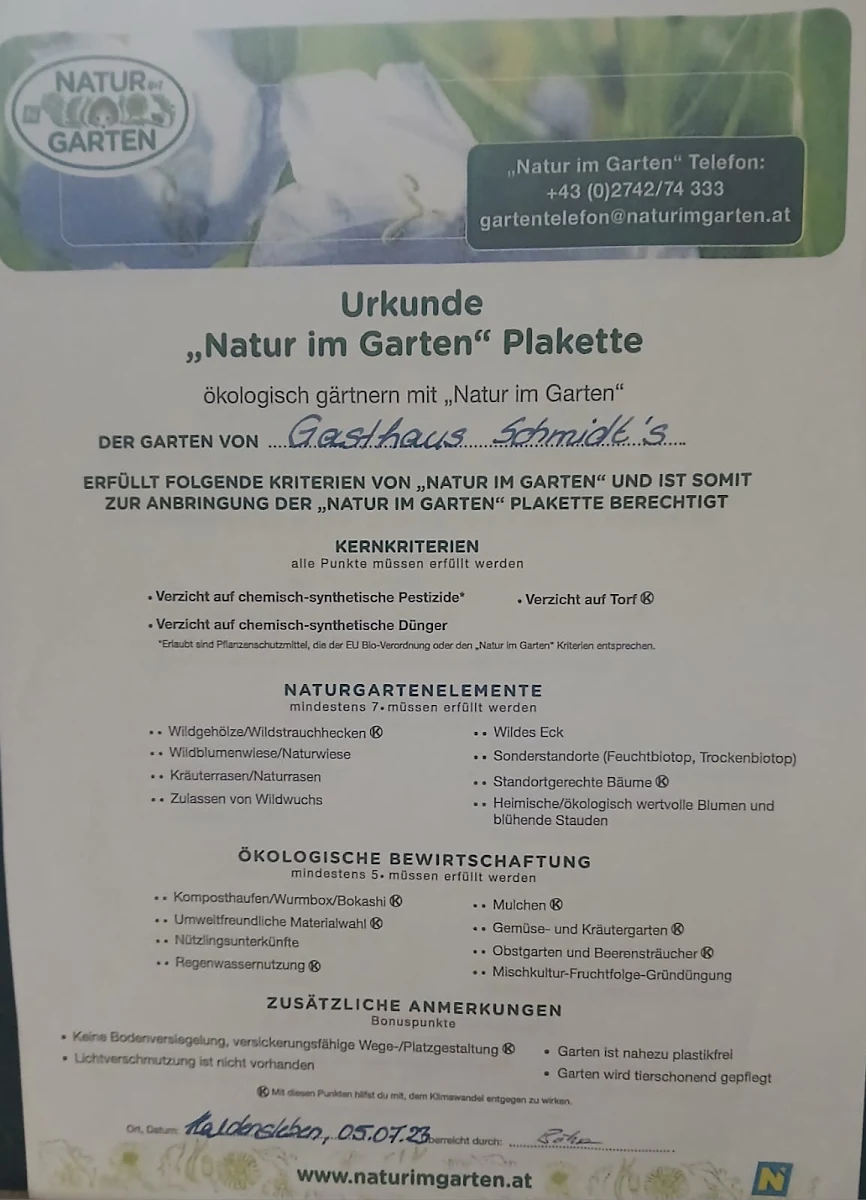 Speisekarte, Gasthaus Schmidt´s