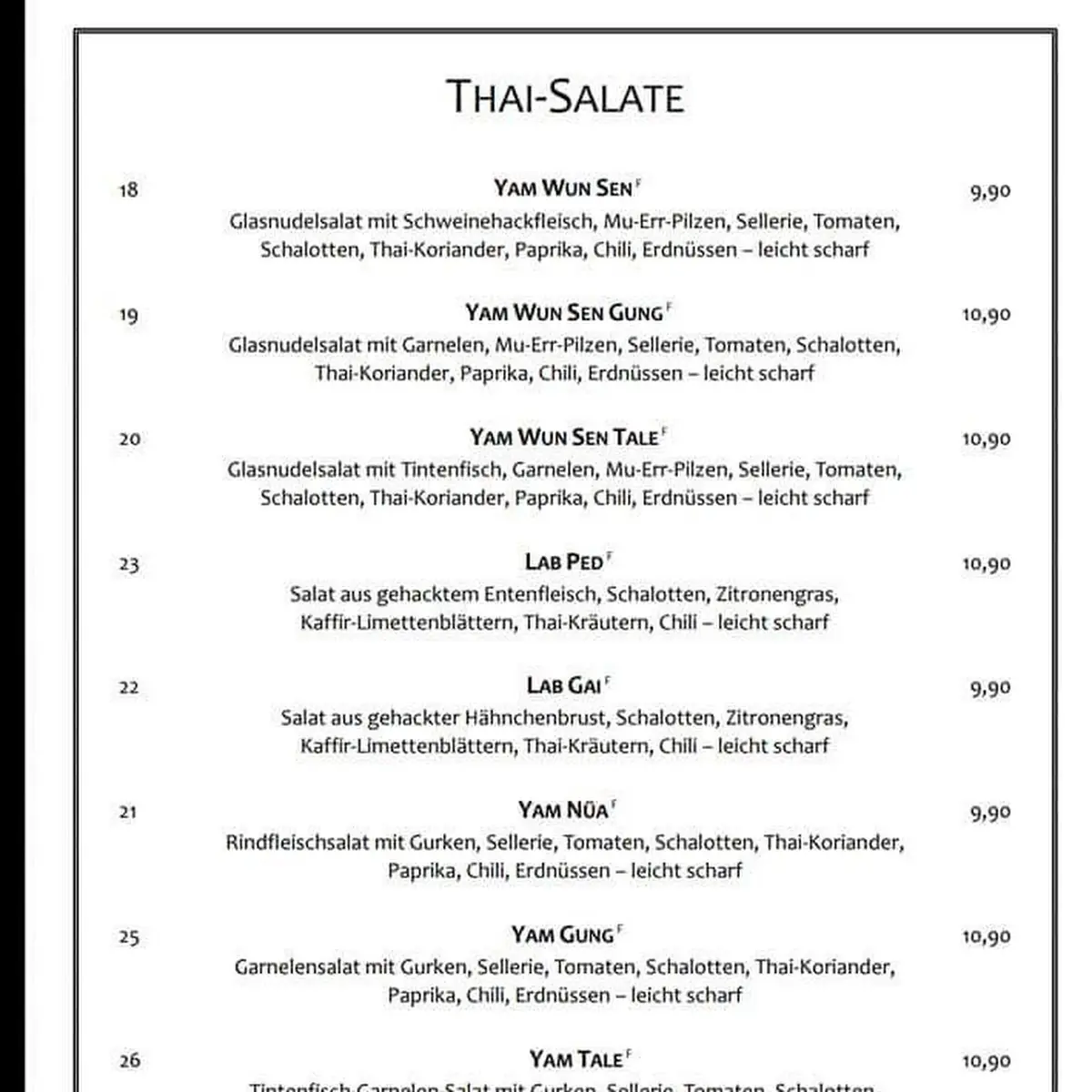 Speisekarte photo 2