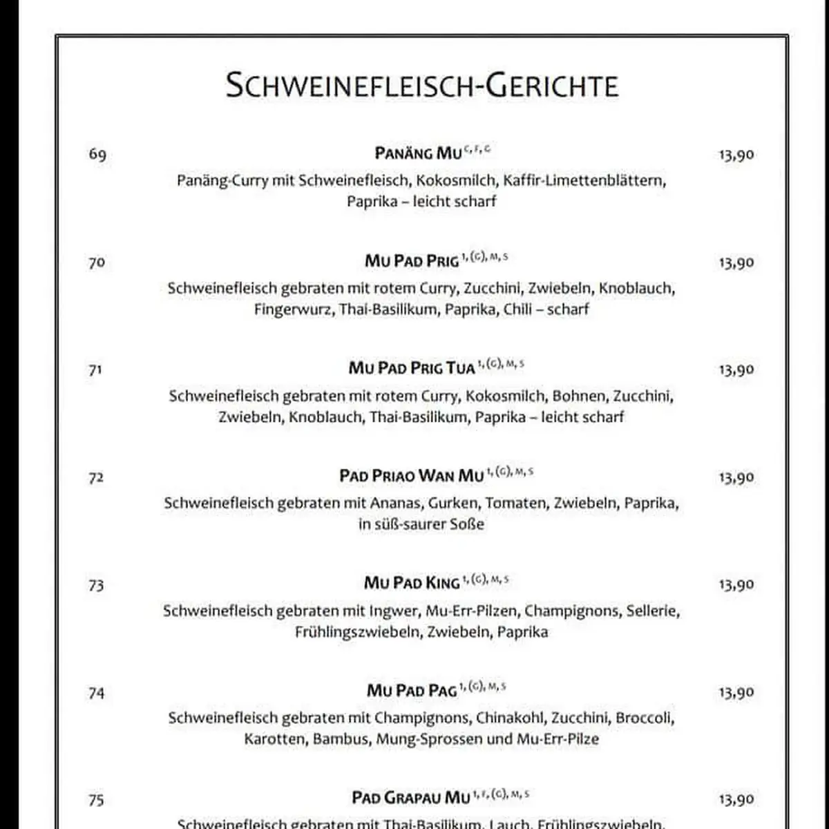 Speisekarte photo 4