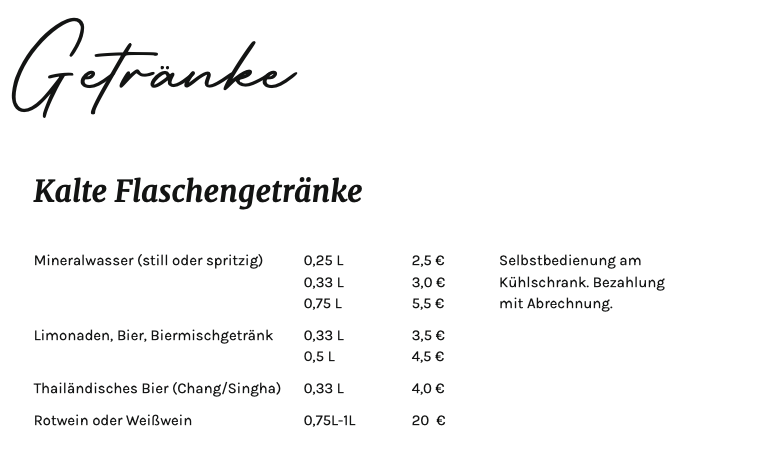 Speisekarte photo 3
