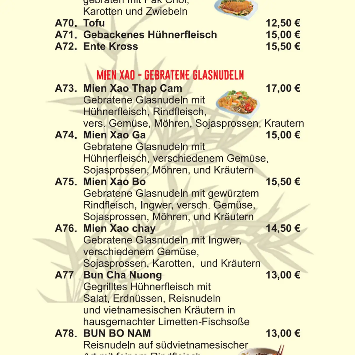 Speisekarte photo 2