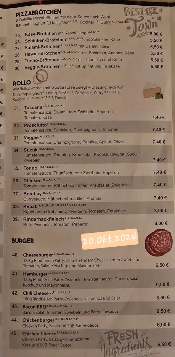 Speisekarte, Pizza Del Re Oldenburg