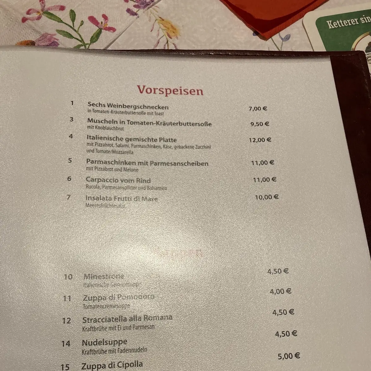 Speisekarte photo 4