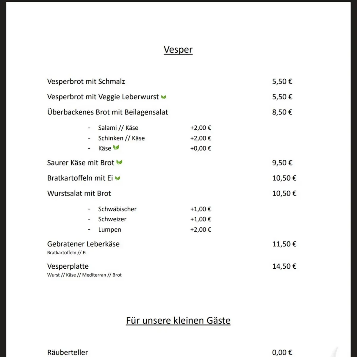 Speisekarte photo 2
