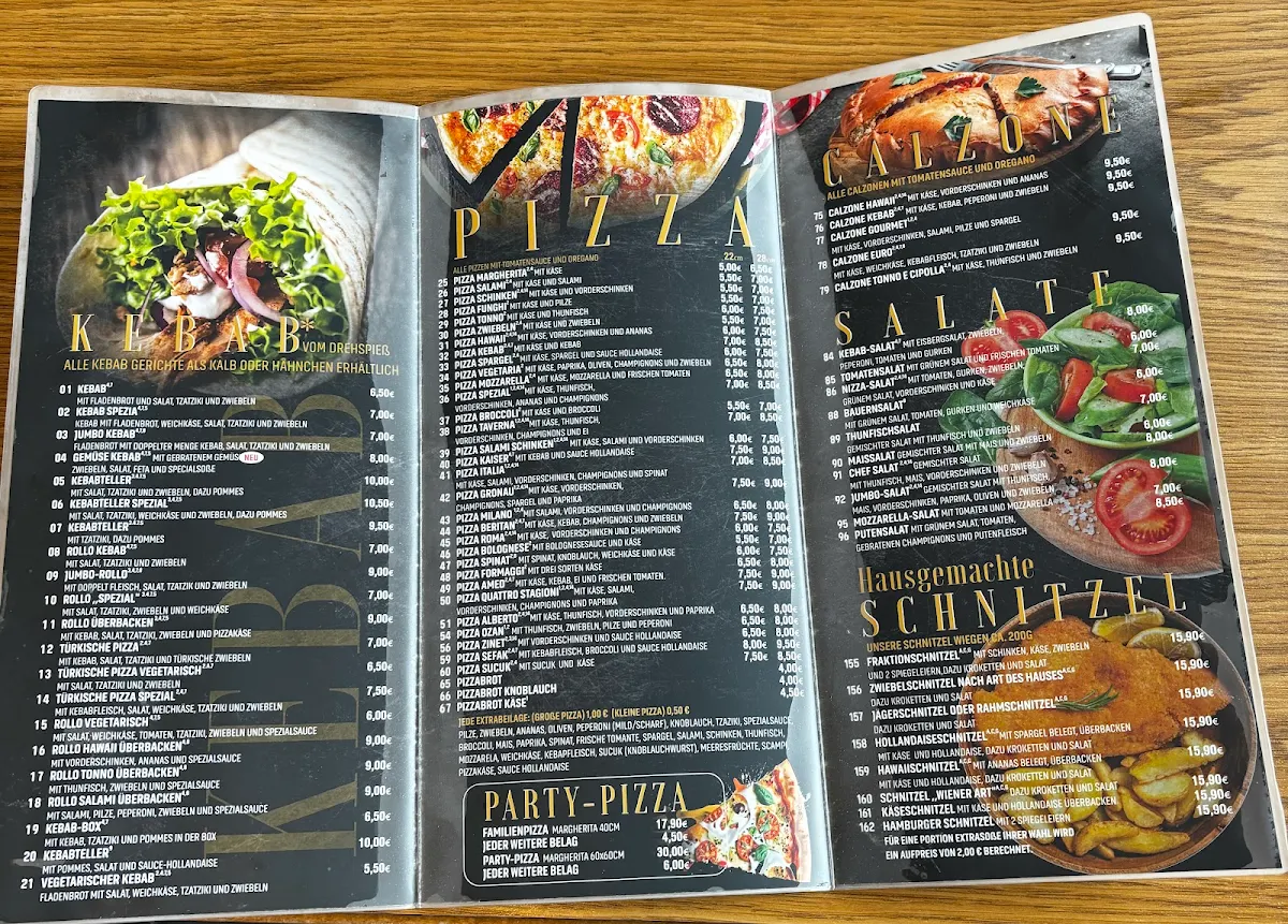 Speisekarte, Döner Lounge