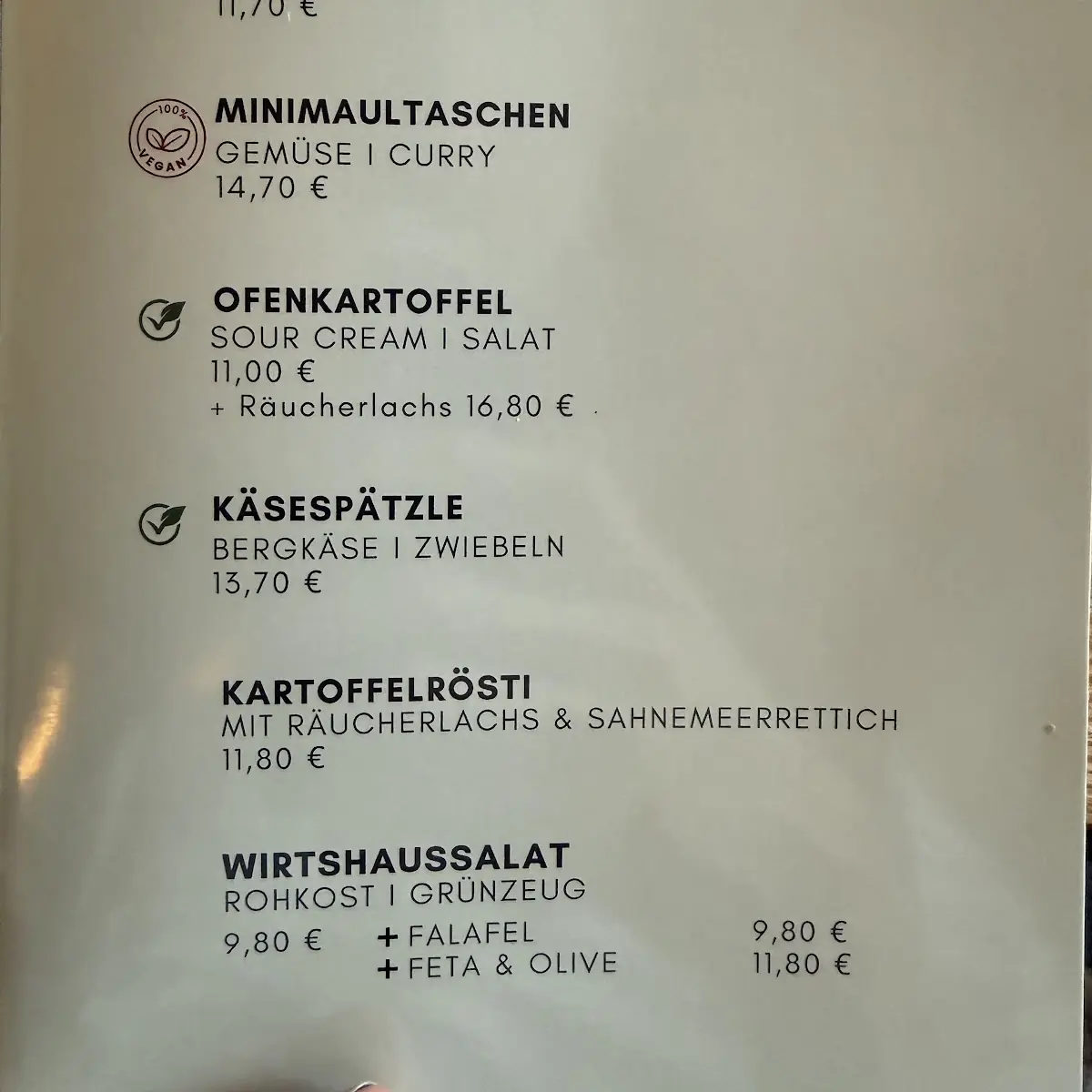 Speisekarte photo 1