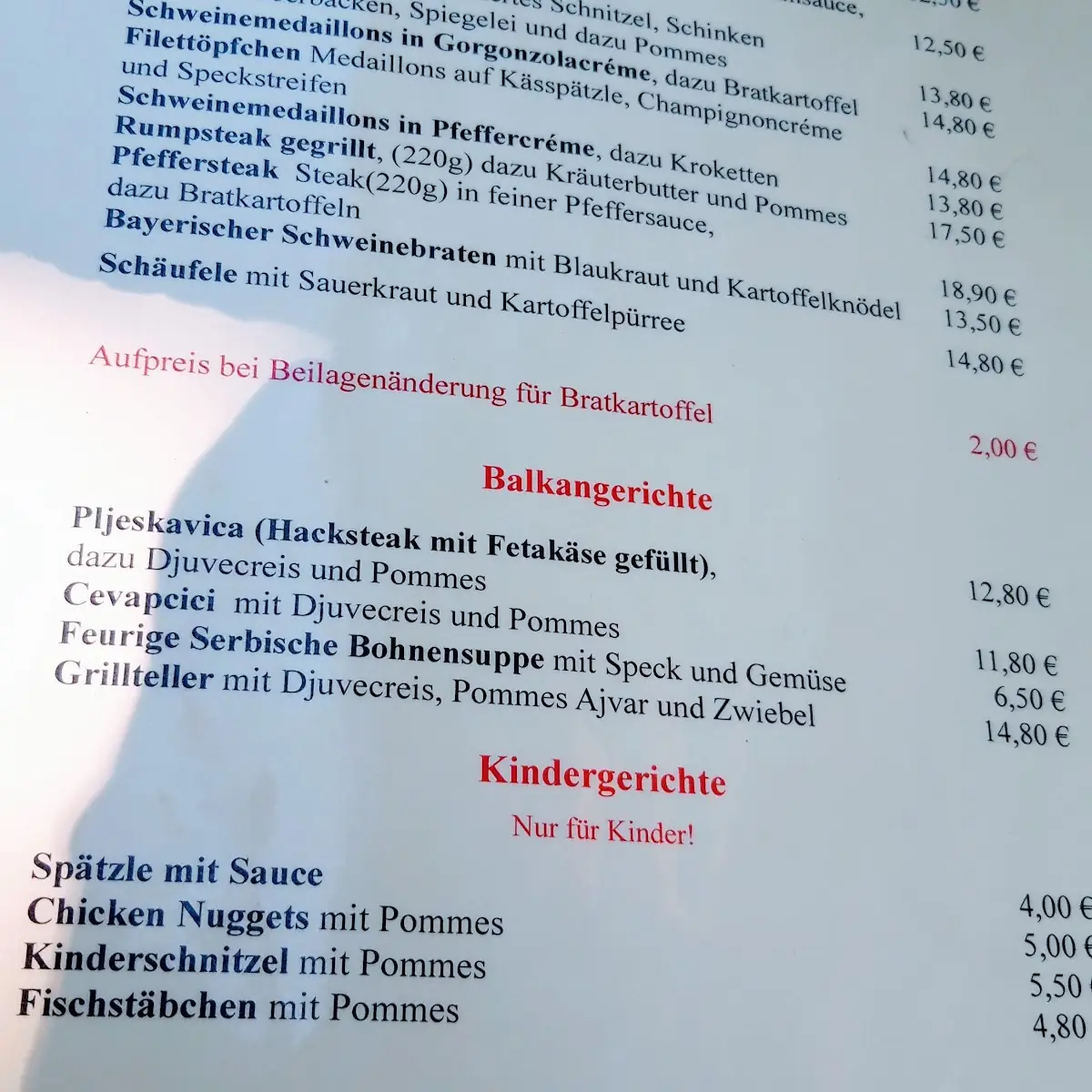 Speisekarte photo 3