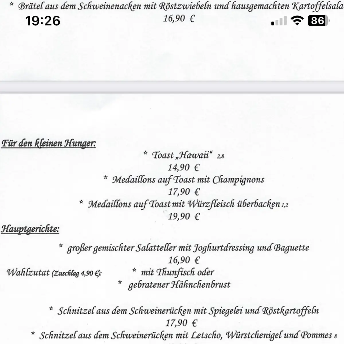 Speisekarte photo 4