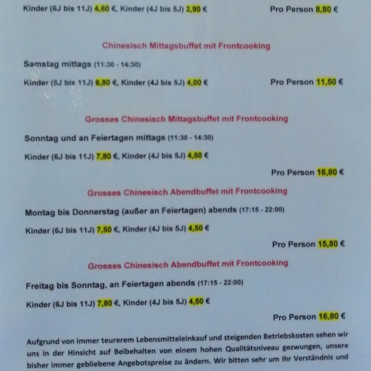 Speisekarte photo 5